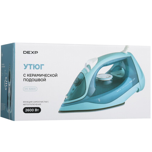 Купить Утюг DEXP DIS-B2600 голубой  9112622. Характеристики, отзывы и цены в Донецке