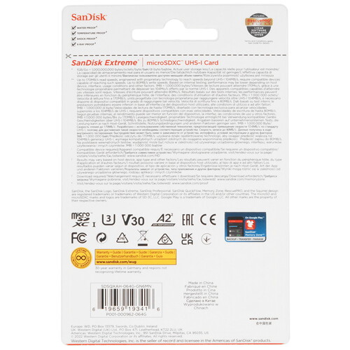Купить Карта памяти SanDisk Extreme microSDXC 64 ГБ [SDSQXAH-064G-GN6MN]  5462481. Характеристики, отзывы и цены в Донецке