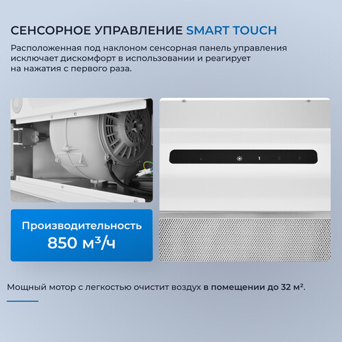Купить Вытяжка полновстраиваемая ZUGEL ZHI523W белый  9175462. Характеристики, отзывы и цены в Донецке