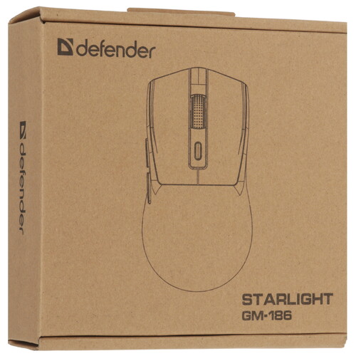 Купить Мышь беспроводная/проводная Defender Starlight GM-186  9295319. Характеристики, отзывы и цены в Донецке