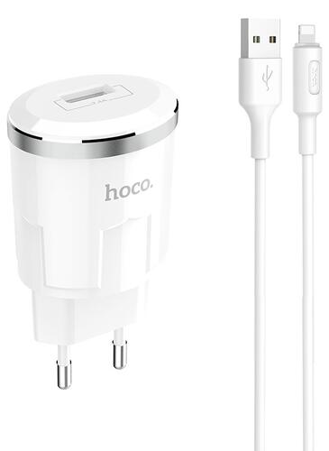 Купить Сетевое зарядное устройство Hoco C37A белый  5367571. Характеристики, отзывы и цены в Донецке