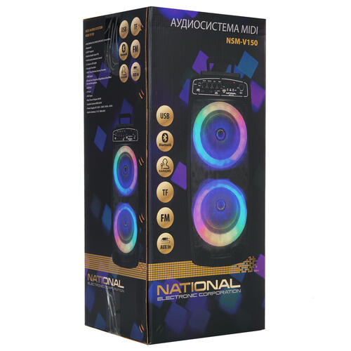 Купить Портативная аудиосистема National NSM-V150, черный  4880621. Характеристики, отзывы и цены в Донецке