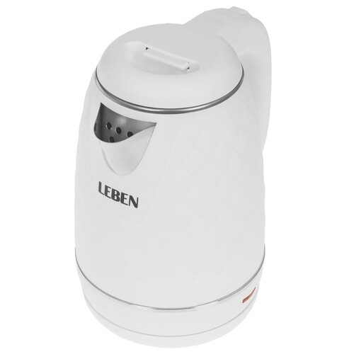 Купить Электрочайник LEBEN 291-121 белый  9237195. Характеристики, отзывы и цены в Донецке