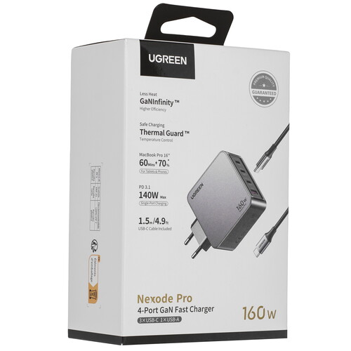 Купить Сетевое зарядное устройство Ugreen X763 серый  9146527. Характеристики, отзывы и цены в Донецке