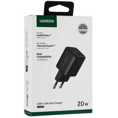 Купить Сетевое зарядное устройство Ugreen X512 черный  9252761. Характеристики, отзывы и цены в Донецке