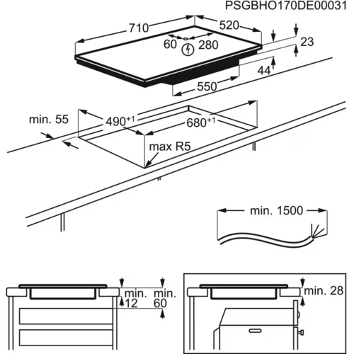 Купить Индукционная варочная поверхность AEG IPE74541FB  9105471. Характеристики, отзывы и цены в Донецке