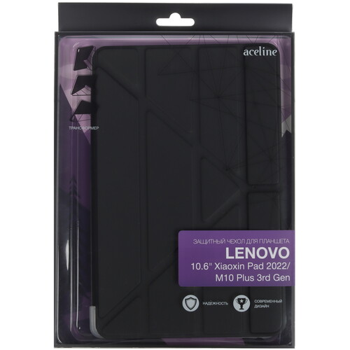 Купить Чехол-книжка Aceline Origami для Lenovo Xiaoxin Pad 2022/ M10 Plus (3rd Gen) черный  9083371. Характеристики, отзывы и цены в Донецке