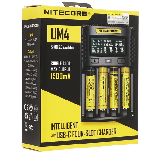 Купить Зарядное устройство NITECORE UM4  9170854. Характеристики, отзывы и цены в Донецке