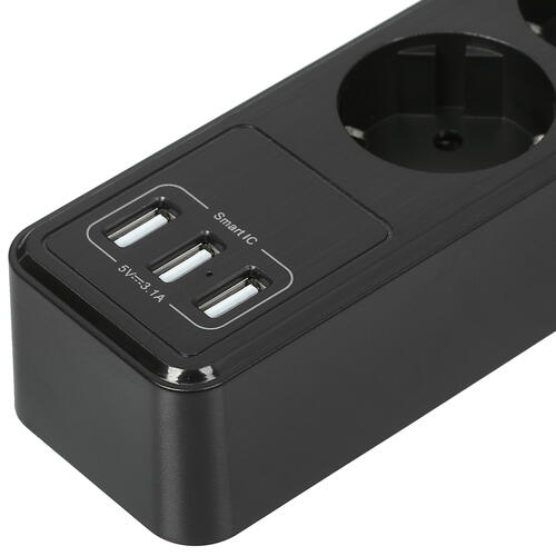 Купить Сетевой фильтр QUMO Power Bar 5SP4U (P-0005) черный  5416309. Характеристики, отзывы и цены в Донецке