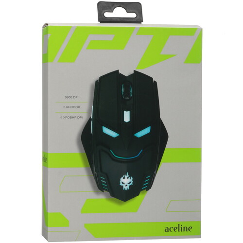 Купить Мышь проводная Aceline GS Optimus  черный  5424811. Характеристики, отзывы и цены в Донецке