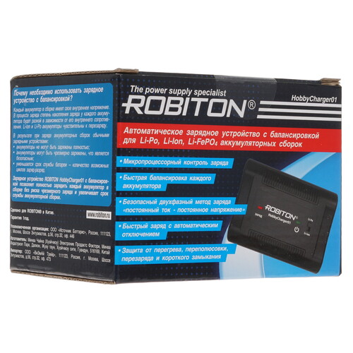 Купить Зарядное устройство ROBITON HobbyCharger01  5346378. Характеристики, отзывы и цены в Донецке