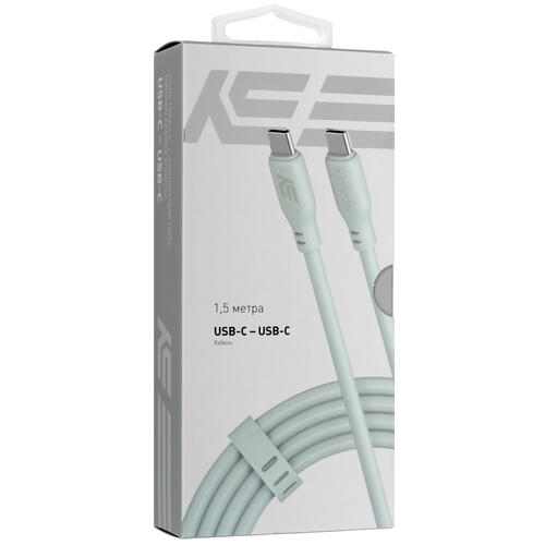 Купить Кабель круглый KEYRON USB Type-C - USB Type-C голубой 1.5 м  5433043. Характеристики, отзывы и цены в Донецке