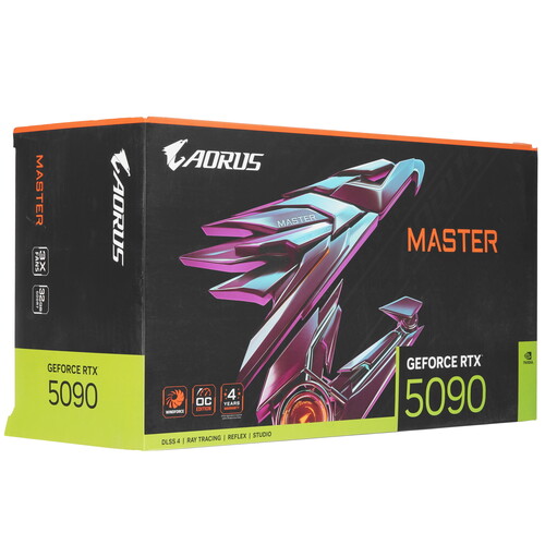 Купить Видеокарта GIGABYTE GeForce RTX 5090 AORUS MASTER  5623716. Характеристики, отзывы и цены в Донецке