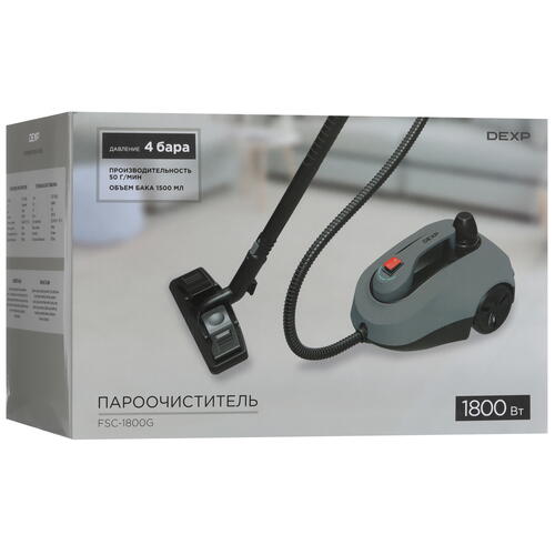 Купить Пароочиститель DEXP FSC-1800G серый  9035771. Характеристики, отзывы и цены в Донецке