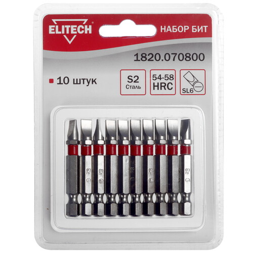 Купить Набор бит ELITECH 1820.070800  9135831. Характеристики, отзывы и цены в Донецке