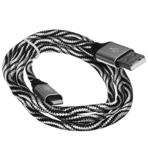 Купить Кабель круглый FORZA Lightning 8-pin - USB 2.0 Type-A серебристый 1 м  5482381. Характеристики, отзывы и цены в Донецке