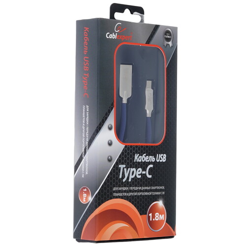 Купить Кабель круглый Cablexpert USB Type-C - USB 2.0 Type-A синий 1.8 м  5485417. Характеристики, отзывы и цены в Донецке