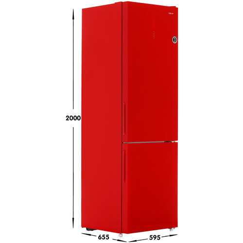 Купить Холодильник с морозильником   DEXP RF-CN350DMG/S красный  9136758. Характеристики, отзывы и цены в Донецке