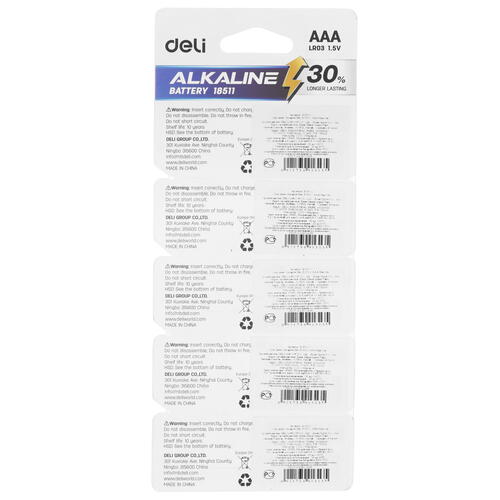 Купить Батарейка DELI Alkaline AAA / AAA (LR03/FR03)  9105844. Характеристики, отзывы и цены в Донецке