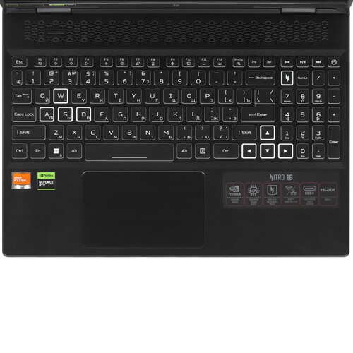 Купить 16" Ноутбук Acer Nitro 16 AN16-41-R10H черный  5610809. Характеристики, отзывы и цены в Донецке