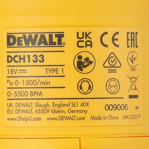 Купить Перфоратор DeWalt DCH133NT XR FLEXVOLТ 18/54V , Без ЗУ, Без АКБ  5443649. Характеристики, отзывы и цены в Донецке