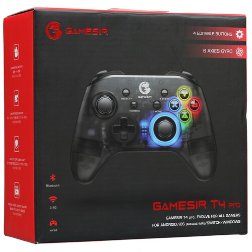 Купить Геймпад беспроводной/проводной GameSir T4 Pro черный  5054608. Характеристики, отзывы и цены в Донецке