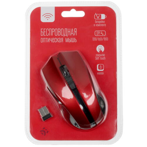 Купить Мышь беспроводная DEXP WM-290RB  красный  5065305. Характеристики, отзывы и цены в Донецке
