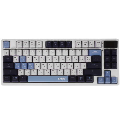 Купить Клавиатура проводная + беспроводная MSI FORGE GK600 TKL Wireless Sky  5628623. Характеристики, отзывы и цены в Донецке