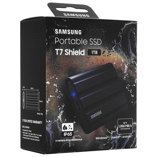 Купить 1000 ГБ Внешний SSD Samsung T7 Shield  5046055. Характеристики, отзывы и цены в Донецке