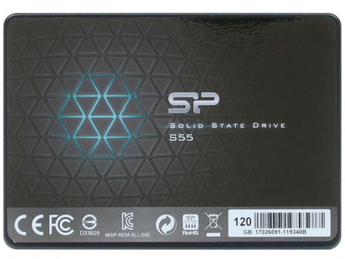 Купить 120 ГБ 2.5" SATA накопитель Silicon Power Slim S55 [SP120GBSS3S55S25]  0173883. Характеристики, отзывы и цены в Донецке