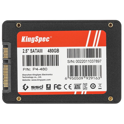 Купить 480 ГБ 2.5" SATA накопитель KingSpec P4-480  5459144. Характеристики, отзывы и цены в Донецке