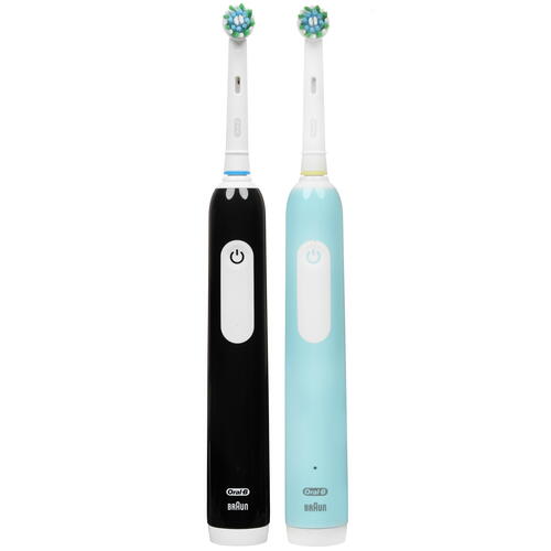 Купить Набор зубных щеток Braun Oral-B Pro 1 (500) Duo/D305.523.3H голубой, черный  9088400. Характеристики, отзывы и цены в Донецке
