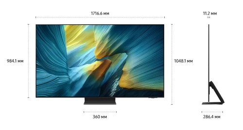 Купить 77" (195 см) Телевизор Samsung QE77S95FAUXRU черный  5622939. Характеристики, отзывы и цены в Донецке