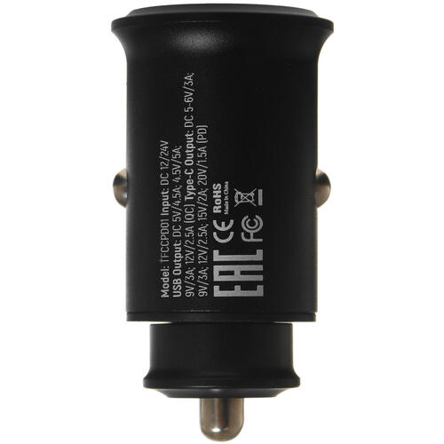 Купить Автомобильное ЗУ TFN RAPID+SCP/QC/PD 30W черный  4801968. Характеристики, отзывы и цены в Донецке