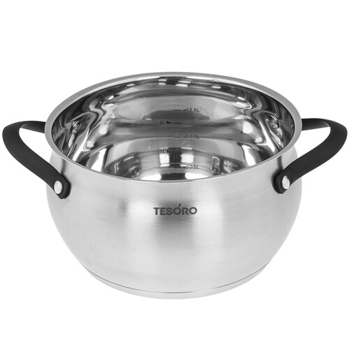 Купить Кастрюля Tesoro Rimini КС735 3.5 л 20 см серебристый  9165233. Характеристики, отзывы и цены в Донецке