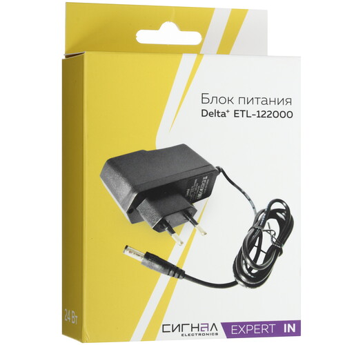 Купить Адаптер питания сетевой Delta+ ETL-122000  5476486. Характеристики, отзывы и цены в Донецке