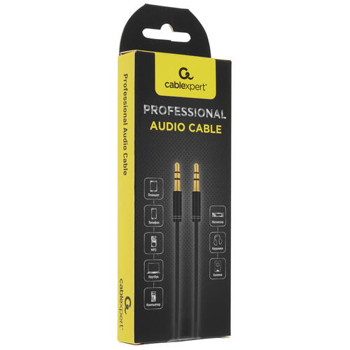 Купить Кабель   Cablexpert 3.5 mm jack - 3.5 mm jack черный  5452300. Характеристики, отзывы и цены в Донецке