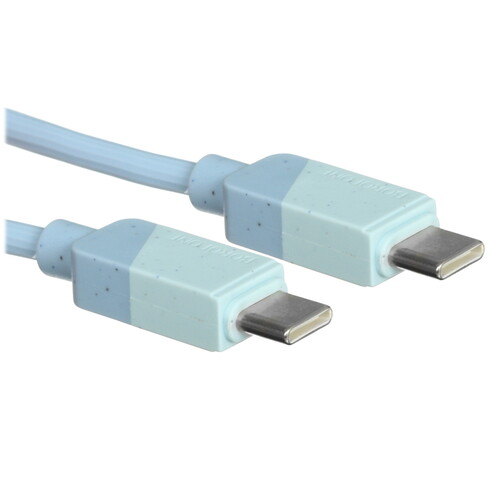Купить Кабель круглый Borofone USB Type-C - USB Type-C голубой 1 м  9238067. Характеристики, отзывы и цены в Донецке
