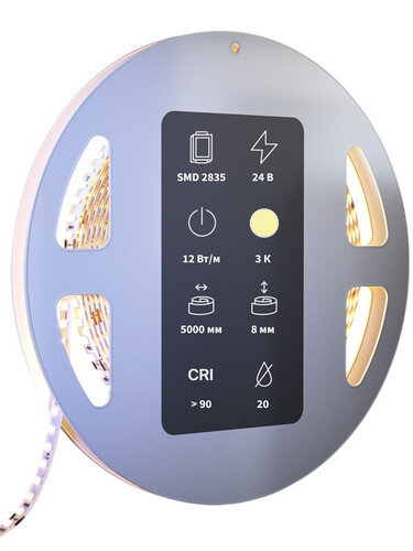 Купить Светодиодная лента Maytoni 24В 2835 12Вт/м 3000К 5м IP 20  9185089. Характеристики, отзывы и цены в Донецке