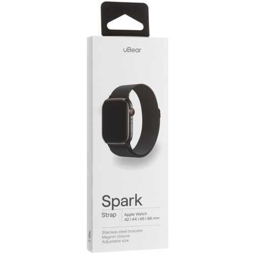 Купить Ремешок uBear для Apple Watch 42/ 44/ 45/ 49mm черный  5460678. Характеристики, отзывы и цены в Донецке