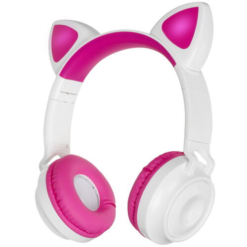 Купить Беспроводные/проводные наушники Qumo Party Cat розовый  4790538. Характеристики, отзывы и цены в Донецке