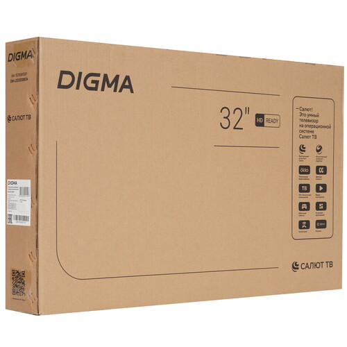 Купить 32" (81 см) Телевизор Digma DM-LED32SBB34 черный  9184595. Характеристики, отзывы и цены в Донецке