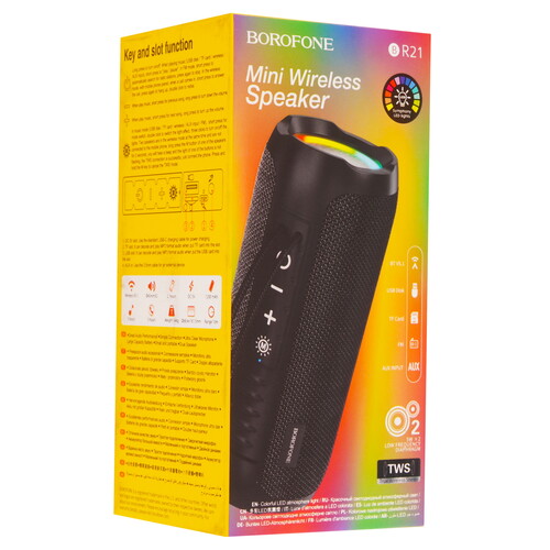 Купить Портативная колонка Borofone BR21, черный  9237933. Характеристики, отзывы и цены в Донецке