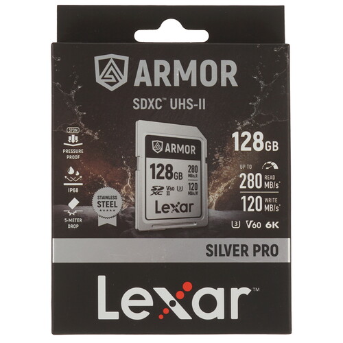 Купить Карта памяти Lexar Armor Silver Pro SDXC 128 ГБ  9262228. Характеристики, отзывы и цены в Донецке