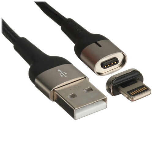 Купить Кабель круглый USAMS Lightning 8-pin - USB 2.0 Type-A серый 1 м  5480385. Характеристики, отзывы и цены в Донецке