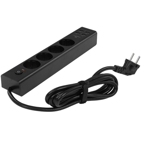 Купить Сетевой фильтр Cablexpert EXN-4-U4-B-2 черный  9176863. Характеристики, отзывы и цены в Донецке