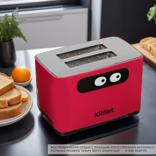 Купить Тостер Kitfort КТ-6409 розовый  9186274. Характеристики, отзывы и цены в Донецке