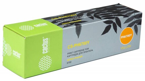 Купить Картридж лазерный Cactus CS-PH6700Y желтый  7936843. Характеристики, отзывы и цены в Донецке
