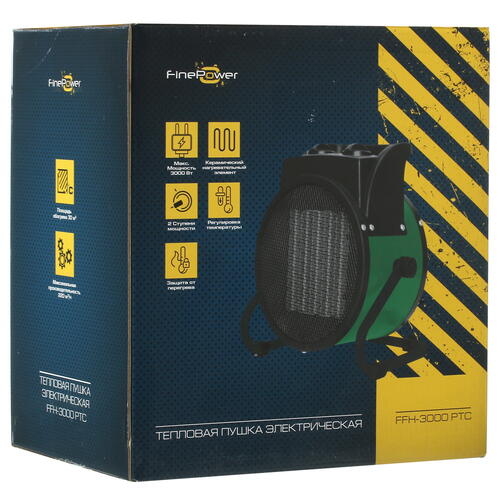 Купить Тепловая пушка электрическая FinePower FFH-3000 PTC  5045980. Характеристики, отзывы и цены в Донецке