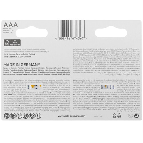 Купить Батарейка Varta Energy AAA (LR03/FR03)  9039925. Характеристики, отзывы и цены в Донецке